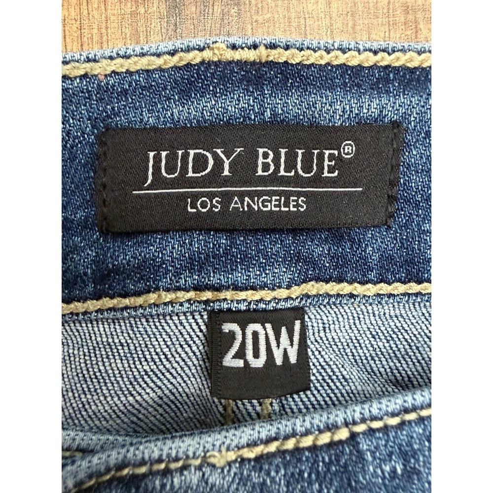 Judy Blue Bootcut Jeans Womens Plus 20W Mid Rise Stretch Blue Denim 32 Inseam - Picture 6 of 10